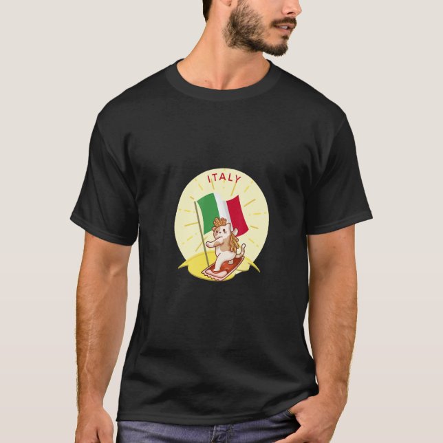 Italy Cat Fries T-Shirt (Front)