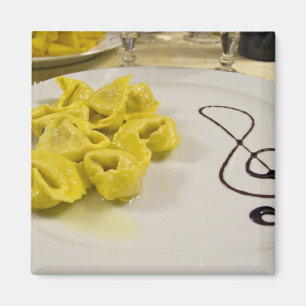 Italy, Cento. A plate of cheese tortellini Magnet