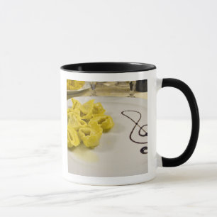 Italy, Cento. A plate of cheese tortellini Mug