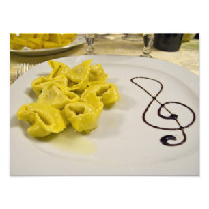 Italy, Cento. A plate of cheese tortellini Photo Print