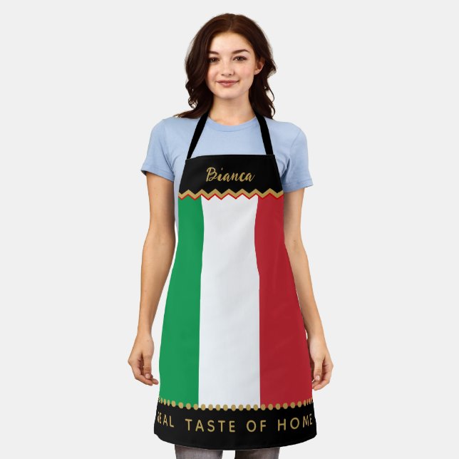 Italy Chefs Apron, Italian Flag Apron (Worn)