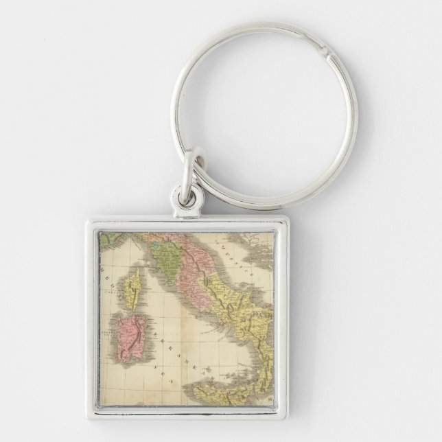 Italy Chonology Atlas Map Key Ring (Front)
