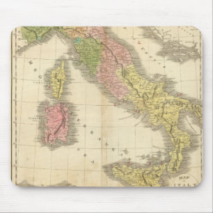 Italy Chonology Atlas Map Mouse Mat