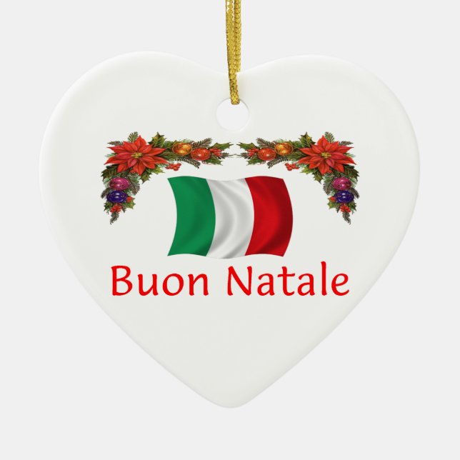 Italy Christmas Ceramic Tree Decoration (Front)