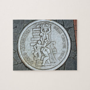 Italy - Cinque Terre Emblem - 8x10 - 110 pc Jigsaw Puzzle