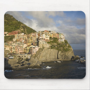 Italy, Cinque Terre, Manarola. Village on cliff. Mouse Mat