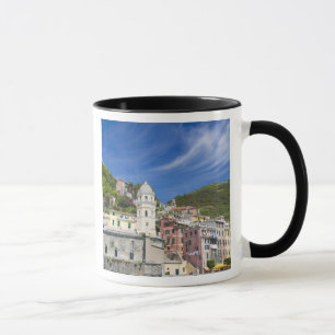 Italy, Cinque Terre, Vernazza, Harbour and Church Mug