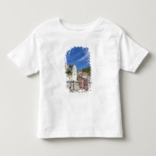 Italy, Cinque Terre, Vernazza, Harbour and Church Toddler T-Shirt