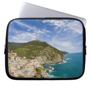 Italy, Cinque Terre, Vernazza, Hillside Town of 2 Laptop Sleeve