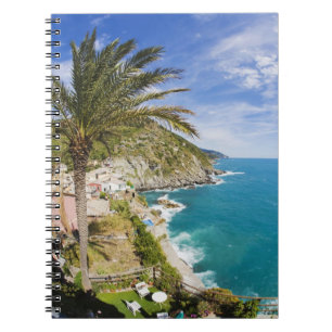 Italy, Cinque Terre, Vernazza, Hillside Town of Notebook