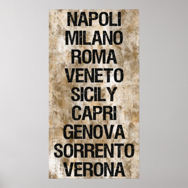 Italy Cities Poster (Front)
