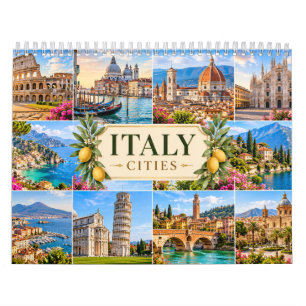 Italy Cities Scenic Travel Calendar