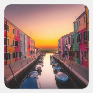 Italy Cityscape      Square Sticker