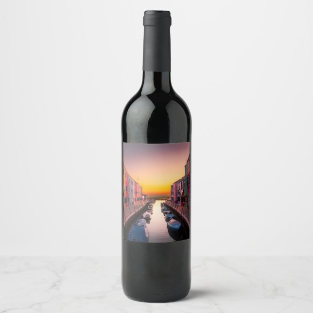 Italy Cityscape       Wine Label (Front)