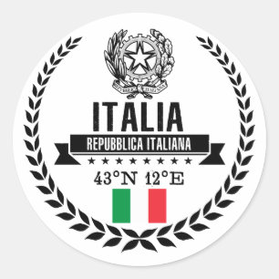 Italy Classic Round Sticker