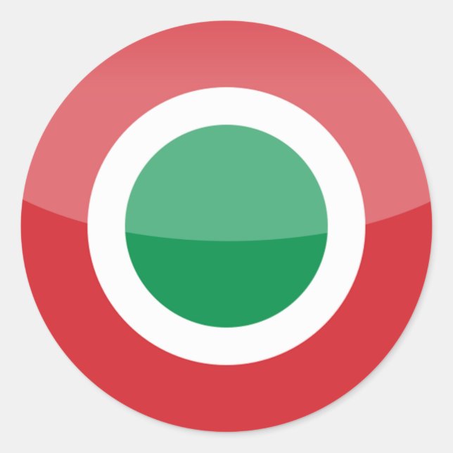 italy classic round sticker (Front)