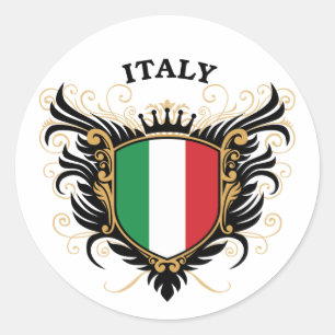 Italy Classic Round Sticker
