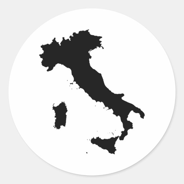 Italy Classic Round Sticker (Front)