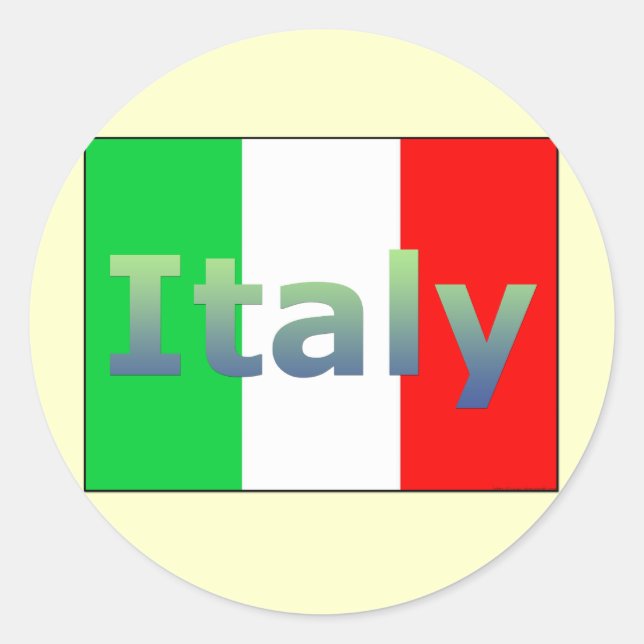 Italy Classic Round Sticker (Front)