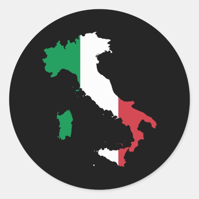 Italy Classic Round Sticker (Front)