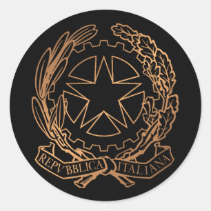 Italy Classic Round Sticker