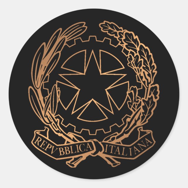 Italy Classic Round Sticker (Front)
