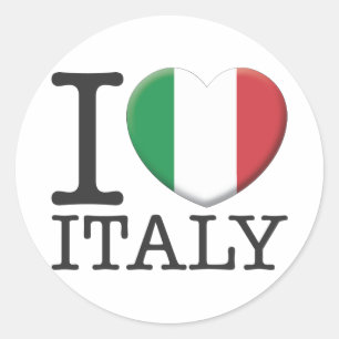 Italy Classic Round Sticker
