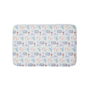  Italy Coastal Food Bath Mat