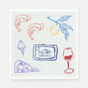 Italy Coastal Food Napkin