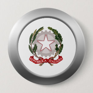 Italy Coat of Arms 10 Cm Round Badge