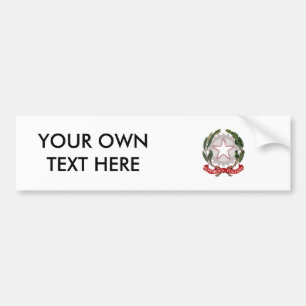 Italy Coat of Arms Bumper Sticker