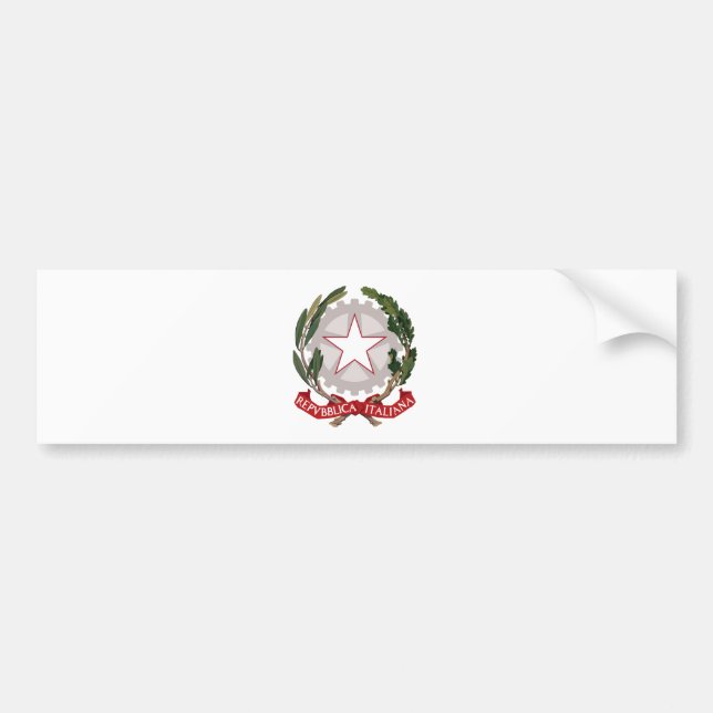 Italy coat of arms bumper sticker (Front)