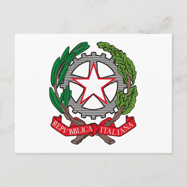 Italy Coat of Arms Postcard (Front)