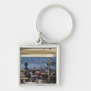 Italy, Como Province, Bellagio. Lakeside cafe. Key Ring