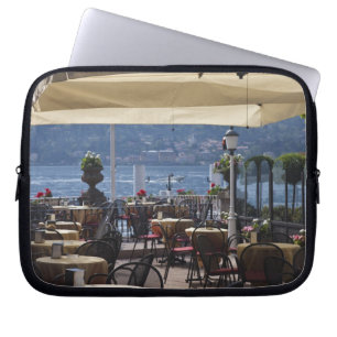Italy, Como Province, Bellagio. Lakeside cafe. Laptop Sleeve