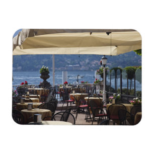 Italy, Como Province, Bellagio. Lakeside cafe. Magnet