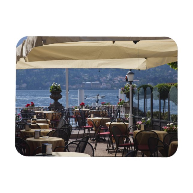 Italy, Como Province, Bellagio. Lakeside cafe. Magnet (Horizontal)