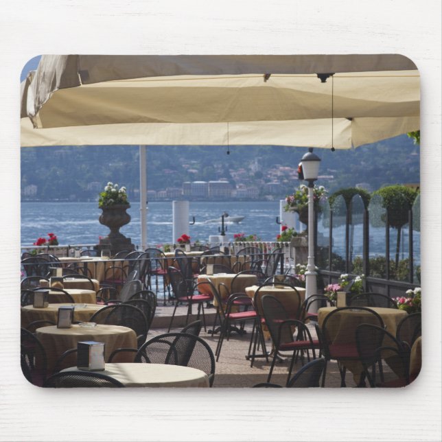 Italy, Como Province, Bellagio. Lakeside cafe. Mouse Mat (Front)