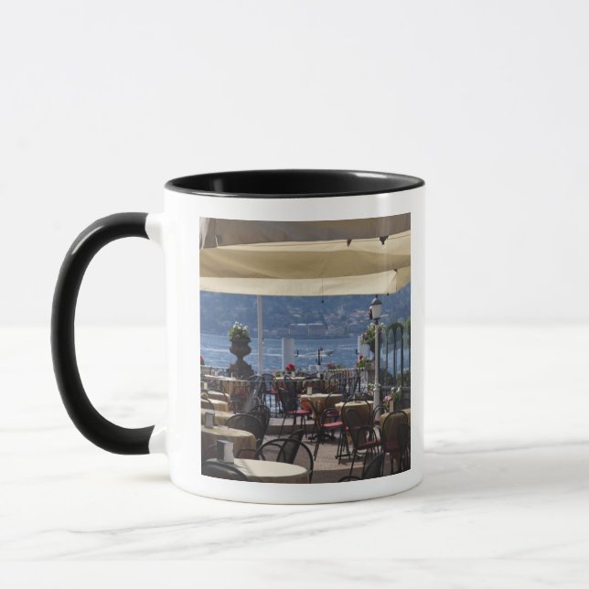 Italy, Como Province, Bellagio. Lakeside cafe. Mug (Left)