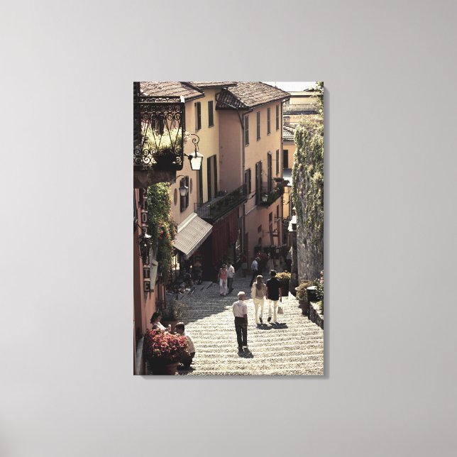 Italy, Como Province, Bellagio. Salita 2 Canvas Print (Front)