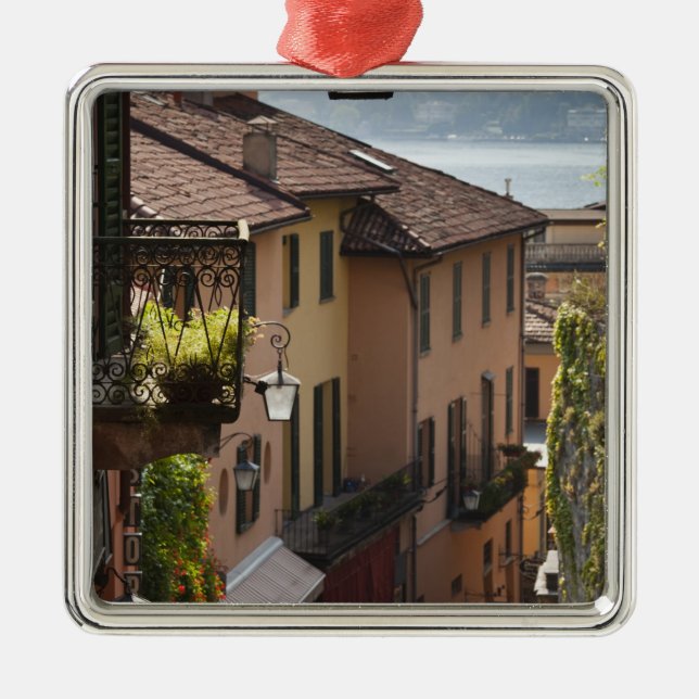Italy, Como Province, Bellagio. Salita Metal Tree Decoration (Front)