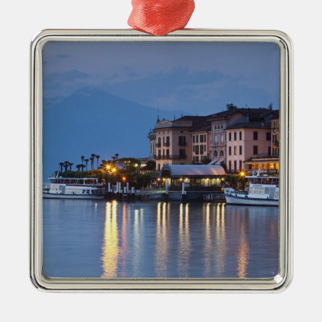 Italy, Como Province, Bellagio. Town view, Metal Tree Decoration (Front)