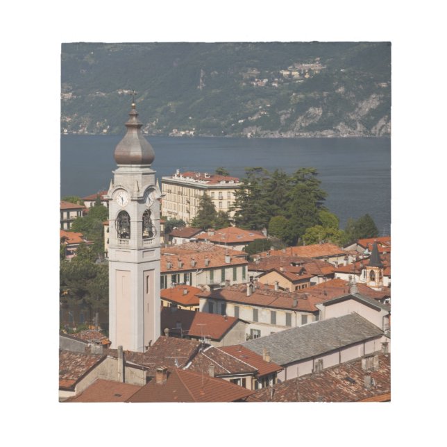 Italy, Como Province, Menaggio. Town view and 2 Notepad (Front)