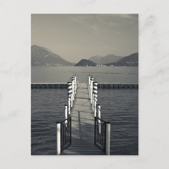 Italy, Como Province, Tremezzo. Lake pier. Postcard (Front)