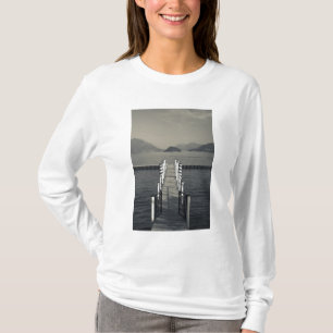 Italy, Como Province, Tremezzo. Lake pier. T-Shirt