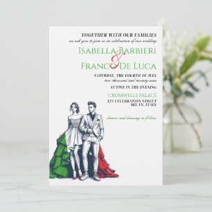 Italy Couple Wedding Invitation