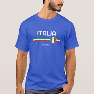 Italy Custom City Patriotic Football Flag T-Shirt