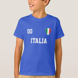 Italy Custom Name And Number Football T-Shirt