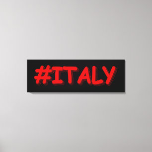 "#ITALY" Cute Design. Buy Now Canvas Print
