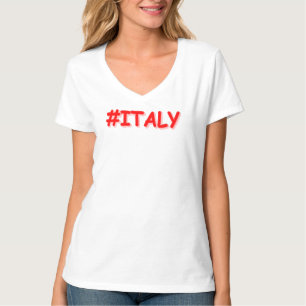 "#ITALY" Cute Design. Buy Now T-Shirt